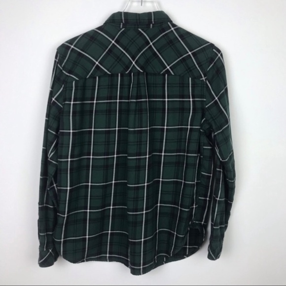 LEVI’S Boyfriend Green Plaid Flannel Cotton - Picture 4 of 6